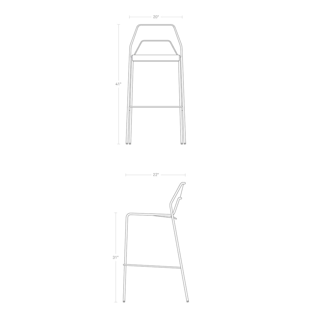 Hot Mesh Bar and Counter Stool