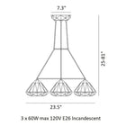 Hatton 1 Triangular Grouping Pendant Light
