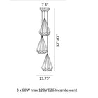 Hatton Three 3-Light Pendant Light