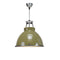 Titan Pendant Light with Etched Glass  option Olive Green