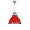 Titan Pendant Light with Etched Glass  option Red