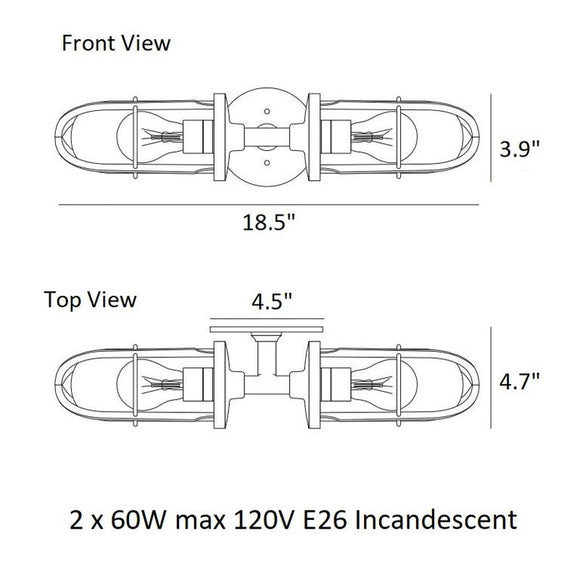 Weatherproof Ship's Double Well Glass