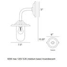 Exterior Bracket Round Light