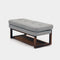 Melinda Bench with Shelf  option Heather Grey Wool H-130 HG