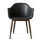 Harbour Upholstered Chair - Wood Base  option 0842 - Dakar Black