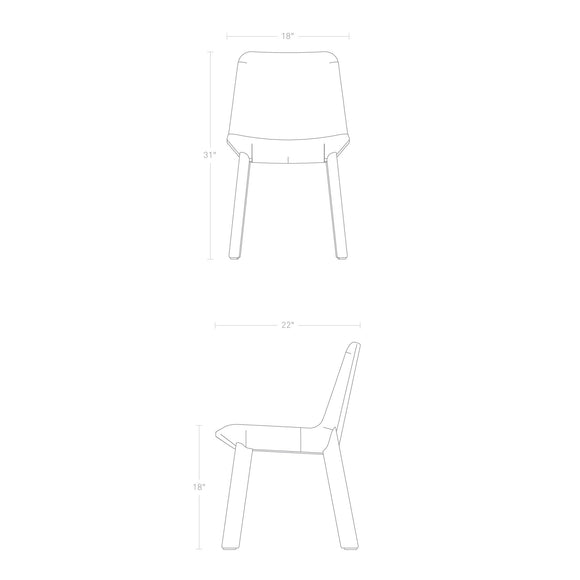Neat Leather Dining Chair