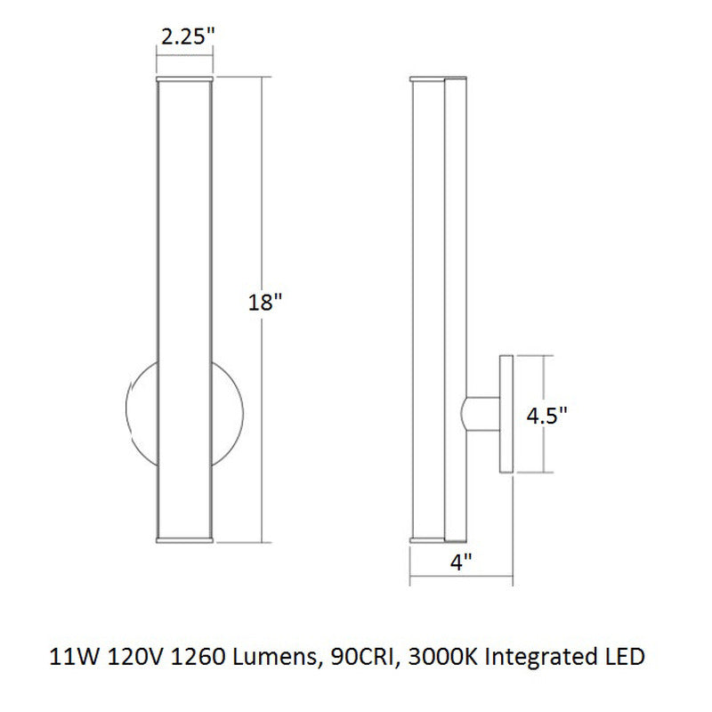 Bauhaus Columns™ LED Bath Bar