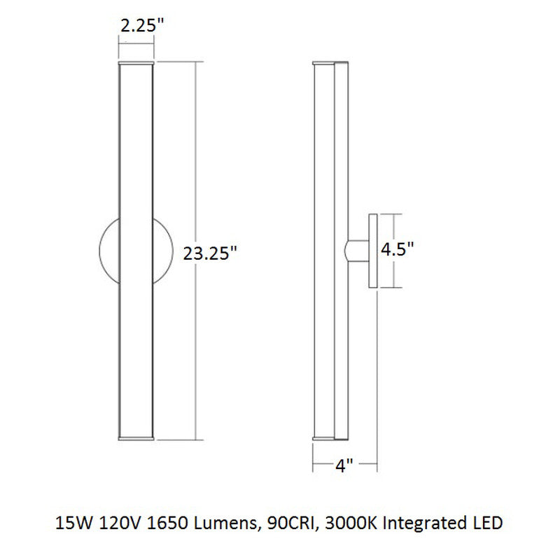 Bauhaus Columns™ LED Bath Bar