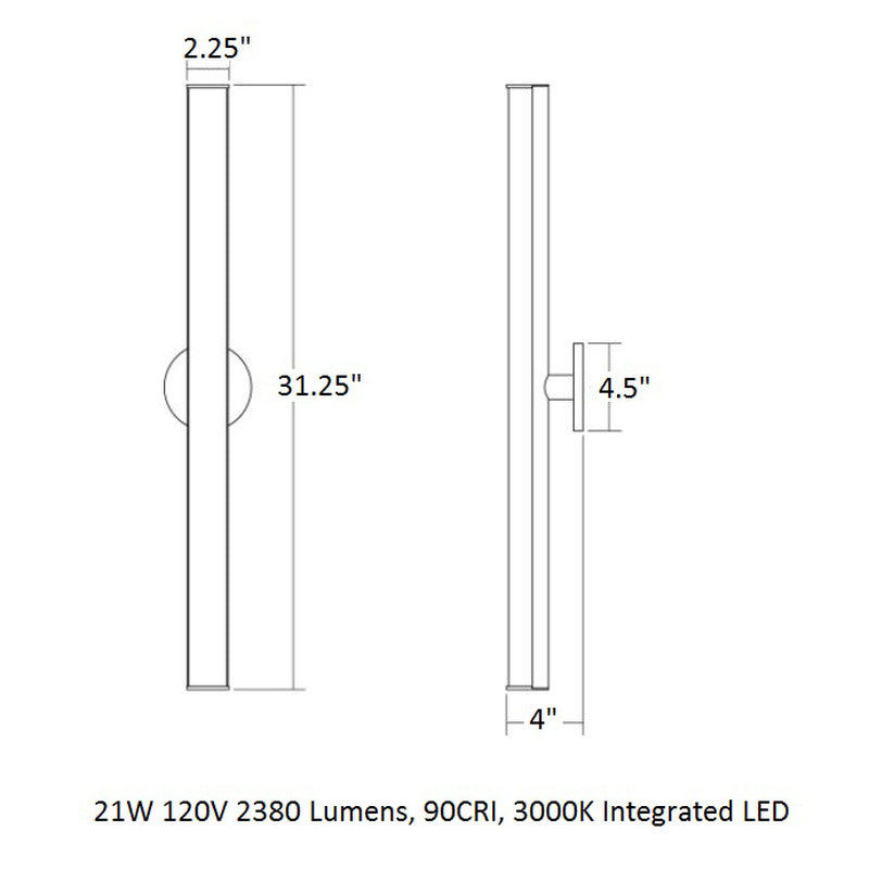 Bauhaus Columns™ LED Bath Bar