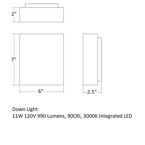 Inside Out™ Flat Box™ LED Sconce