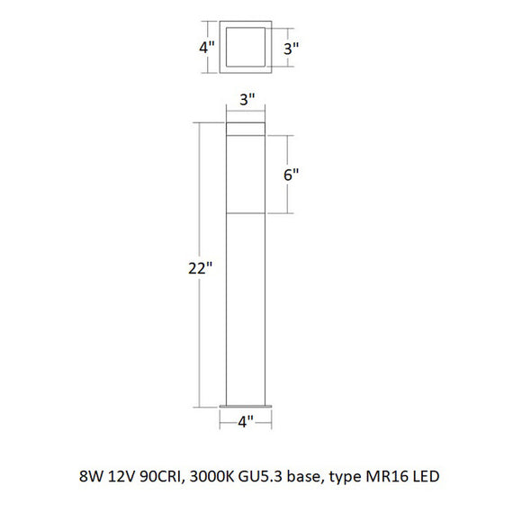 Inside Out™ Square Column™ LED Bollard