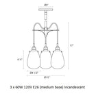 Chelsea 3-Arm Pendant Light