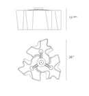 Logico Triple Nested Semi Flush Mount