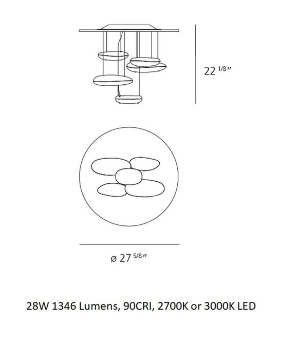 Mercury Mini Semi Flush Mount