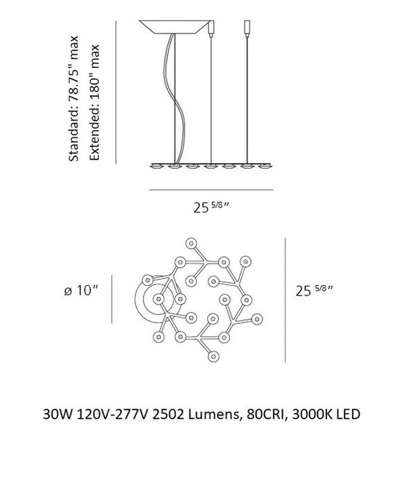 LED Net Circle Suspension Light