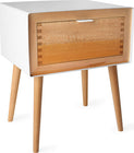 Haven White Lacquered Sycamore Nightstand