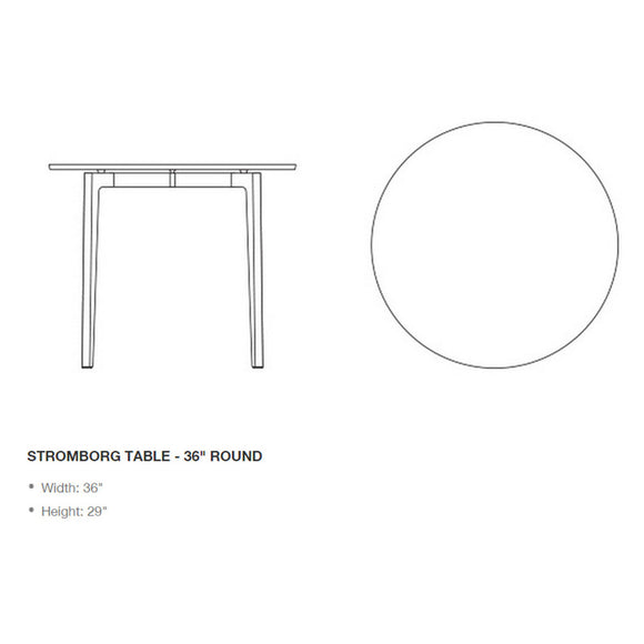 Stromborg 36" Round Table