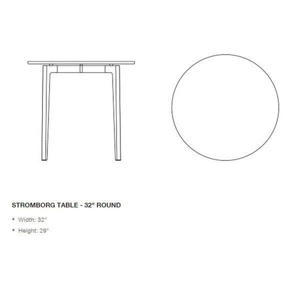 Stromborg 32" Round Table