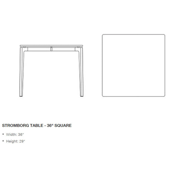 Stromborg 36" Square Table
