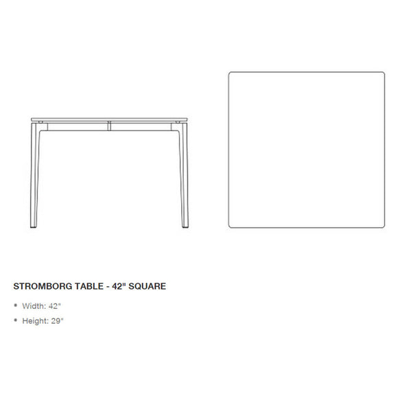 Stromborg 42" Square Table