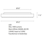Dazzle LED Round Surface Mount