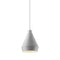 Koma LED Taisho Pendant Light  option Bright Satin Aluminum / Silver cord