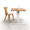 Invigo Rounded Standing Desk with Cutout  option Natural Cherry