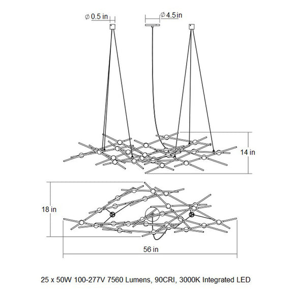Constellation Ursa Minor Chandelier
