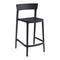 Skin Stackable Stool  option P15 Matt Black Polypropylene