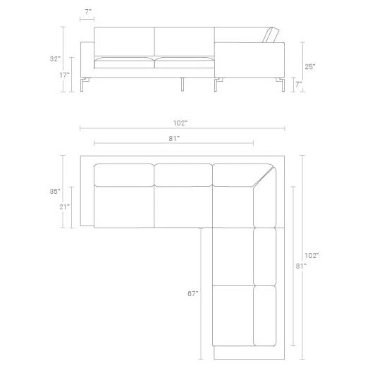 New Standard Small Sectional Sofa