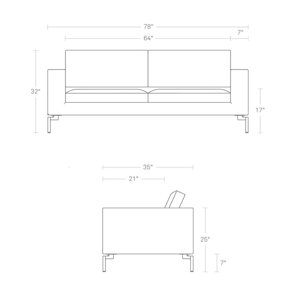 New Standard 78-Inch Sofa