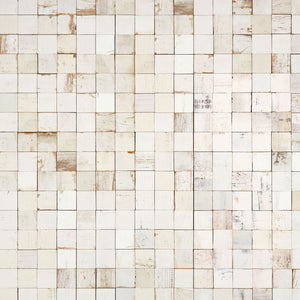 Mosaic Squares White Wallpaper
