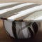 Large Sphere Cake Plate  option Brown and White Stripe