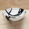 Serving Bowl  option Gloss Black Abstract Stripe