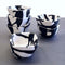 Square Bowl (Set of 4)  option Gloss Black Abstract Stripe