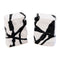 Rectangle Ripple Salt and Pepper Set  option Gloss Black Abstract Stripe