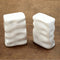 Rectangle Ripple Salt and Pepper Set  option Gloss White