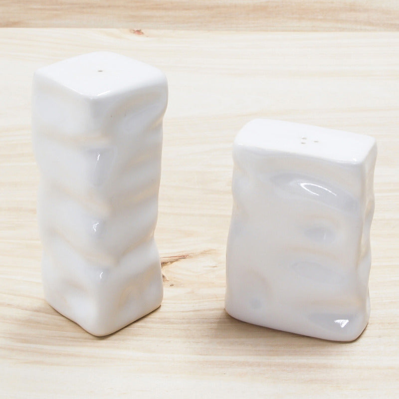Rectangle Ripple Salt and Pepper Set