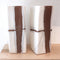 Narrow Square Vase  option Sienna on Matte White