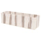 Short Rectangle Vase  option Grey and White Stripe