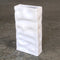 Tall Rectangle Ripple Vase  option Gloss White