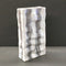 Tall Rectangle Ripple Vase  option Grey and White Stripe