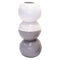Triple Sphere Vase  option Grey and Matte White Duo