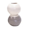 Double Sphere Vase  option Grey and Matte White Duo
