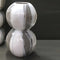 Double Sphere Vase  option Grey and White Stripe