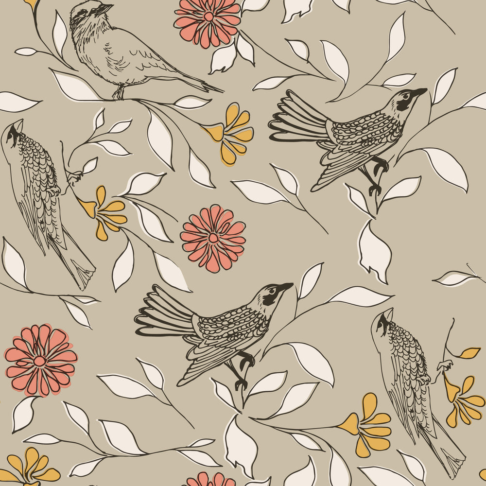 Birds Peel and Stick Wallpaper