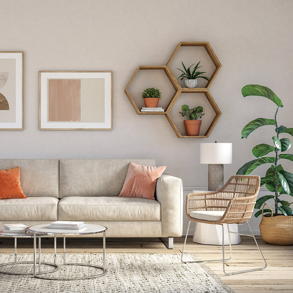 Burlap Textured Peel and Stick Wallpaper