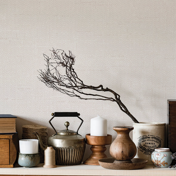 Burlap Textured Peel and Stick Wallpaper