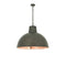 Spun Reflector Pendant Light  option Weathered Copper / Polished Copper Interior