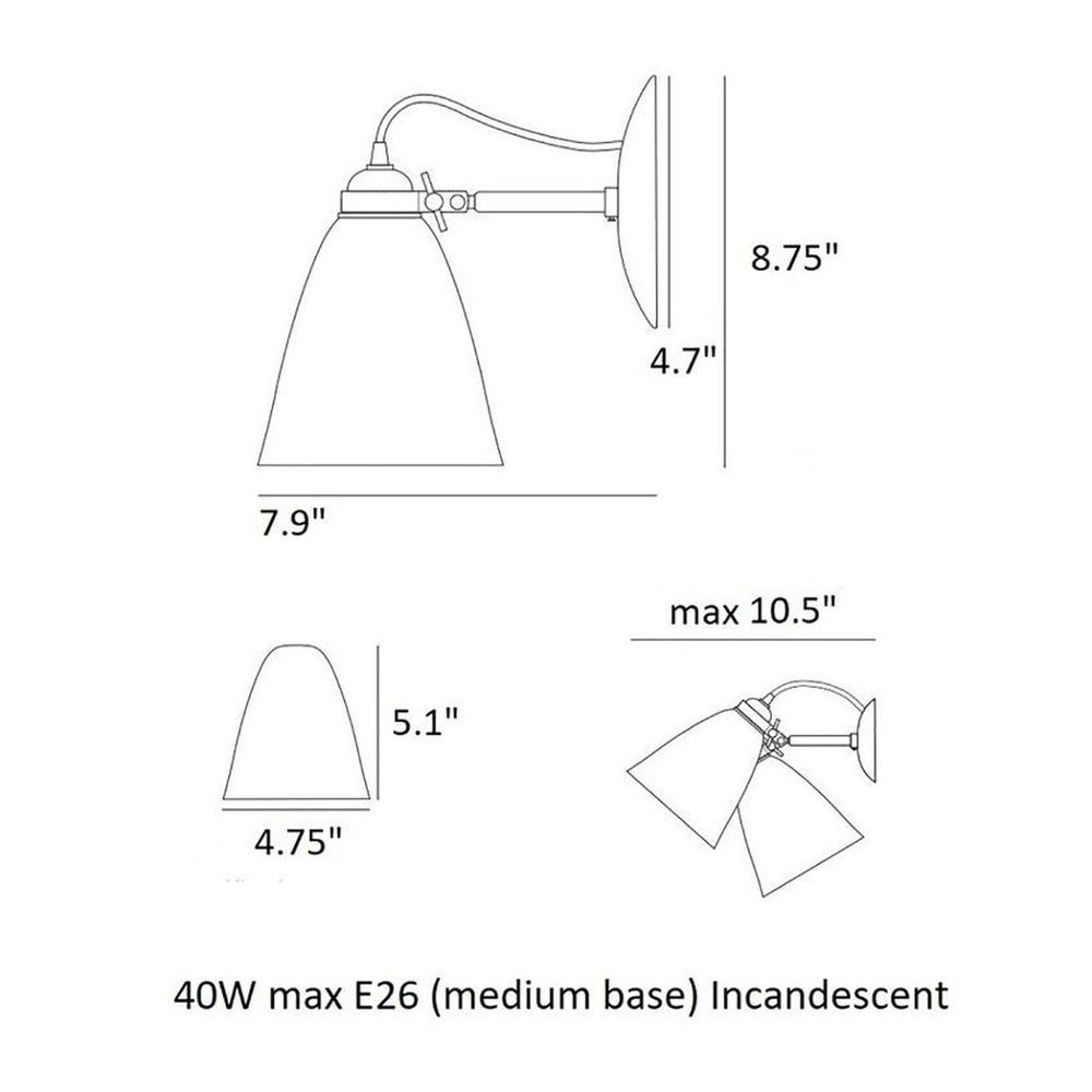 Hector Medium Dome Wall Light